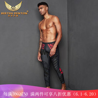 伯莎丹顿(BERTHA DENTON)九分泳裤男长款速干保暖时尚潜水裤防晒游泳裤游泳装备 随笔涂鸦 F4053 M(适体重95-117斤)