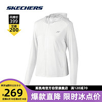 SKECHERS 斯凯奇 丨Skechers春夏女连帽遮阳梭织通勤外套凉感速干运动上衣P223W079