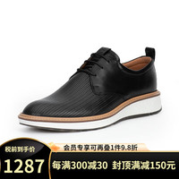 爱步(ECCO)ECCO爱步男适动混合系列23年新款缓震运动皮鞋布洛克德比鞋836874 01001-黑色 39