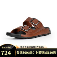 爱步(ECCO)ECCO爱步男科摩夏季新款舒适沙滩凉拖鞋外穿500934 01053-棕色 39