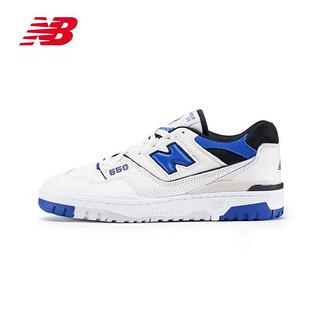 new balance 23年男鞋女鞋BB550系列舒适运动休闲鞋BB550VTA 白色/蓝色