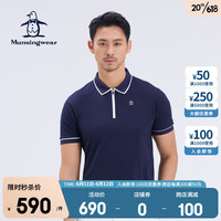 万星威（Munsingwear）高尔夫23新品夏男装短袖T恤衫翻领短袖Polo衫休闲舒适 M145 M