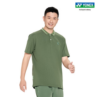 YONEX/尤尼克斯 10550CR/20747CR 2023SS自然环保系列 情侣运动POLO恤 橄榄绿色（女款） XO