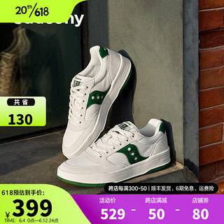 Saucony明星同款索康尼CROSS JZ板鞋男女低帮夏季透气百搭休闲运动鞋男子 米绿 37.5
