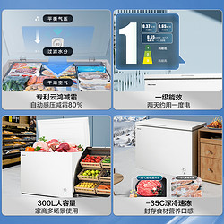 Hisense 海信 300升大容量低霜家用商用冷藏冷冻转换-35℃深冷一级能效冷柜