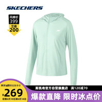 SKECHERS 斯凯奇 丨Skechers春夏女连帽遮阳梭织通勤外套凉感速干运动上衣P223W079
