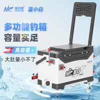 佳钓尼新款蓝小白BOX钓箱全套轻量化超轻钓鱼箱多功能28升渔具台钓箱子 熊猫款靠背三件套+拉饵盘+伞架