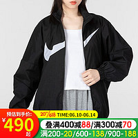 NIKE 耐克 外套女装春秋季新款户外运动服梭织时尚透气立领夹克DX5865-010 DX5865-010 M