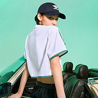 移动专享：adidas 阿迪达斯 官方三叶草女夏季宽松短款运动圆领短袖T恤HE4677