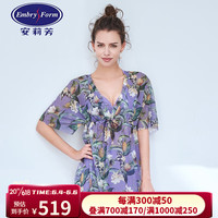 安莉芳（Embry Form）女士遮肉显瘦裙式分体泳衣花色ins风温泉泳装3件套ES00097 花色FLW XL