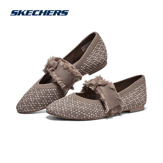 斯凯奇丨Skechers春夏季蝴蝶结优雅时尚通勤女单鞋软底舒适休闲鞋158676