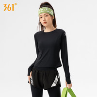 361°运动服女长袖上衣瑜伽服春秋跑步训练服修身速干瑜伽健身服
