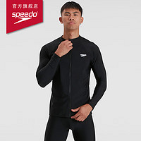 速比涛（Speedo）ECO环保系列男子防晒游泳上衣拉链开衫 8134940001 黑色 M