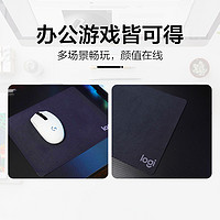 logitech 罗技 鼠标垫 210*260*mm 黑色 无锁边