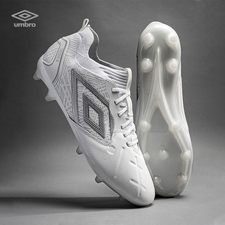 茵宝（Umbro）TOCCO 2 PRO FG足球鞋男鞋天然草比赛鞋训练鞋 白/金属银 40