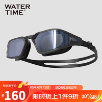 WATERTIME/水川 泳镜防水防雾高清大框男女游泳眼镜专业 巴黎夜色 近视350度