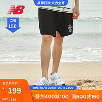 NEW BALANCE NB官方23新款男款夏季舒适百搭系带运动梭织短裤 BK MS31905 S