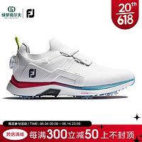 Footjoy高尔夫球鞋新款男士HyperFLex系列运动轻量舒适golf有钉鞋 白/蓝/紫51050 40