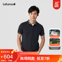 LAFUMA乐飞叶短袖T恤 户外速干凉感徒步运动POLO衫男 LMTS3BS38 锆石黑BK 170/92A(46)