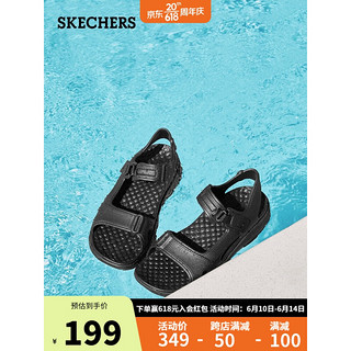 斯凯奇（Skechers）斯凯奇魔术贴凉鞋黑色243094 全黑色/BBK 43