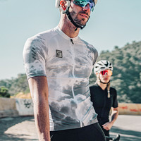 Santic森地客 男式春夏短袖骑行背带裤套装 自行车公路车骑行套装