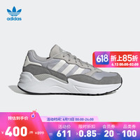 adidas阿迪达斯官方三叶草RETROPY ADISUPER W女子经典舒适运动鞋 浅灰/深灰/白 36.5(225mm)