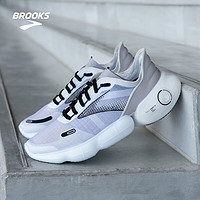 BROOKS 布鲁克斯 男款减震专业跑鞋女运动鞋情侣跑步鞋Aurora-BL 白色/云淡灰/黑色 42.5