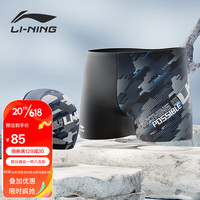 李宁(LI-NING)泳裤男士专业游泳裤泳帽套装成人温泉大码泳装84-05黑灰XXL
