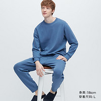 限尺码：UNIQLO 优衣库 男士长袖家居服套装 454773