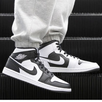 耐克（NIKE）休闲鞋女 夏季Air Jordanaj1黑白熊猫时尚潮流舒适透气运动篮球鞋 DR0501-101 36.5/鞋内长23cm