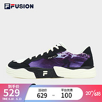 斐乐（FILA）FILA FUSION斐乐潮牌POP II x N°21男鞋2023夏季新款跨界帆布鞋 仙绿黄/喷射黑-EJ 43