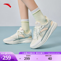 ANTA 安踏 行者丨休闲鞋女鞋2023秋季新款厚底复古老爹鞋运动鞋女112328816 象牙白/白灰绿/烟尘棕-1