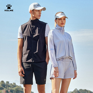 卡尔美（KELME）GOLF马甲男2023春季新款跑步速干运动服显瘦背心训练马夹梭织外套 玛瑙黑 L