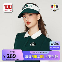 RYDER CUP莱德杯高尔夫球帽女23夏季新品时尚运动无顶遮阳帽子女 墨绿色 均码