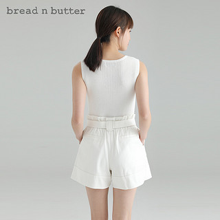 bread n butter欧美ins无袖针织背心全棉微弹内搭纯色打底上衣女 黑色 P/160XS