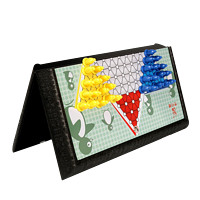 先行者（FORTHGOER）跳棋磁石折叠棋盘E-801 特大号升级款便携式游戏棋桌面游戏儿童棋 磁性跳棋E-801 特大号