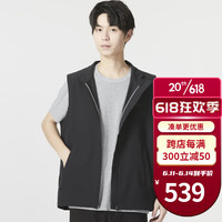 Jack Wolfskin狼爪背心男装23当季新品户外舒适透气保暖立领软壳马甲5723031 5723031-6000/黑色 M