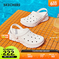 Skechers斯凯奇女士轻质休闲夏季洞洞鞋111385 白色/WHT 35