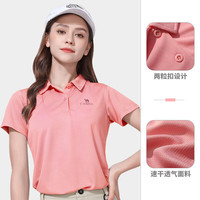 骆驼(CAMEL)户外翻领速干T恤女款春夏POLO衫情侣速干短袖上衣男 A1S1RL106H