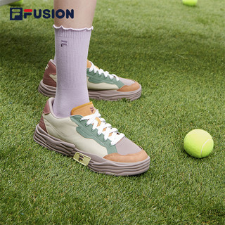 FILA FUSION斐乐潮牌高腰袜女子2023夏新款时尚休闲运动袜长筒袜