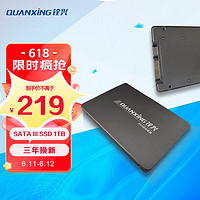 QUANXING 铨兴 1TB SSD固态硬盘 SATA3.0接口 读速高达520MB/s 台式机/笔记本通用 C201