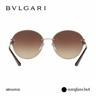 BVLGARI 宝格丽 女款圆形无框渐变 太阳镜 墨镜 0BV6091B