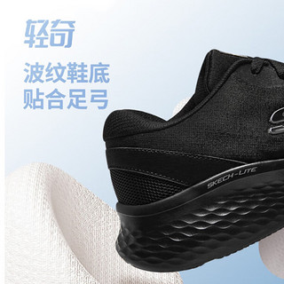 SKECHERS 斯凯奇 男鞋跑步鞋2023年新款缓震舒适透气休闲运动鞋894220 894220-BBK 全黑色 39