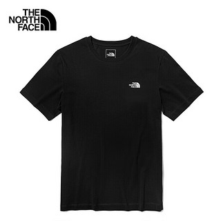 北面（The North Face）T恤男装春夏新款户外运动服时尚舒适简约半袖透气吸湿快干轻薄T恤 JK3/黑色 L