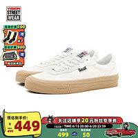 Vision Street Wear VISION FLAT TOP 米白色低帮翻毛皮帆布鞋