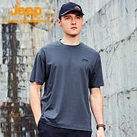Jeep 吉普 速干衣男夏季圆领吸汗透气上衣户外运动跑步速干短袖t恤