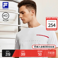 FILA 斐乐官方男子短袖T恤2023春季新款户外运动徒步健身速干上衣