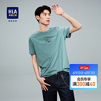 移动端、京东百亿补贴：HLA 海澜之家 男士印花短袖T恤 HNTBJ2D183A