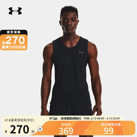 安德玛 UNDER ARMOUR yysports 男子上衣夏季新款2023健身跑步运动背心1376519-001 1376519-001 L