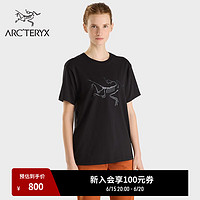 ARC’TERYX始祖鸟 ARC'LOGO SS  透气 女子 棉质短袖T恤 Black/黑色 XS